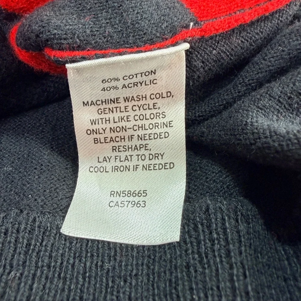 The Rail Checkerboard Sweater Mens L Red Black Punk Grunge Knit Crewneck Top - Picture 5 of 7